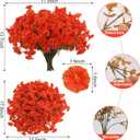 Geegoods Artificial Fall Flowers Outdoor  16 Bundles Morning Glory with Eucalyptus, UV Resistant Faux Plants for Porch, Patio, Front Door & Garden Planter Boxes | Lifelike Autumn Decoration (Orange)