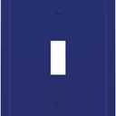 Blue Single Toggle Light Switch Plate Outlet Cover, Light Royal Blue Decorative One Device Wall Plate 1-Gang Electrical Switch Faceplate