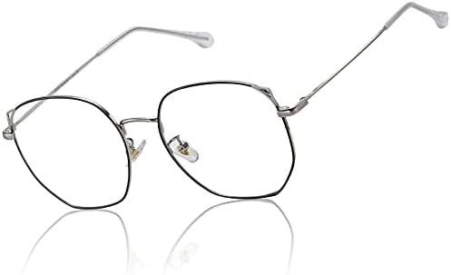 DUCO Blue Light Glasses for Women Men Computer Blue Ray Blocking Glasses Cute Retro Round Eyeglasses Frame 8217