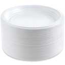 Blue Sky 200 Count Disposable Plastic Plates, 6-Inch, White