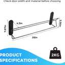 2 Tier Wall Mounted Shoe Rack No-Drill, Magnetic RV Shoe Storage Solutions, Hanger Shelf Towel Holder and Sandal Wall Holder Organizer, Slipper Holder Space Saving 26" x 5.3" x 4.3"(Black-1PCS)