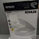 KOHLER 25876-0 Hyten 3" Height, Elevated Soft Close Round Toilet Seat, Contoured Seat with Grip-Tight Bumpers, Quick-Attach Hardware, White