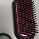 Enhanced Ceramic Hair Straightener Brush by MiroPure, 2-in-1 Ionic Straightening Brush with Anti-Scald Feature, Auto Temperature Lock & Auto-Off Function (Black) (3 Piece Set)