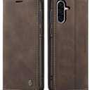 Compatible with Samsung Galaxy A36 5G Case with Card Holder, Kickstand Protective Flip Folio Leather Wallet Case for Galaxy A36 5G (Coffee)
