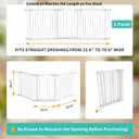 SHYUJAJIE Extra Wide Baby Gate, 30" Tall 71" Wide Configurable Baby Gate Fireplace Safety Fence, Metal Pet Safety Playpen for Toddler/Pet/Dog Christmas Tree Fence (Whtie,3-Panel)