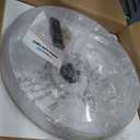 VOLISUN Low Profile Ceiling Fans with Lights and Remote, 19.7in Fandelier Ceiling Fan Flush Mount, 3000K-6500K Smart Bladeless LED Fan Light, White Modern Ceiling Fans with Lights for Bedroom