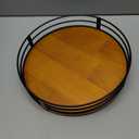 Lazy Susan Turntable Organizer Adjustable - 2 Tier Wood Rotating Spice Rack 12 Inch Lazy Susan for Kitchen Countertop Cabinet Pantry Cupboard Dining Table Bathroom Coffee Bar Home Storage