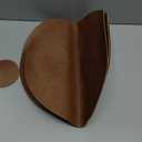 RENMTURE Faux Leather Placemats Set of 4,with 4 Cup mat,Washable, for Kitchen Dining Table,Restaurant,Coffee Shop (Walnut Brown, Round)