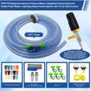 Adjustable Long Range Downstream Injection Nozzle Kit 4-4.5 GPM, Pressure Washer Spray Nozzle, Spray Nozzle Pressure Washer with 1/4" Quick Connect/15FT Hose/Shut-off Valve/Filter.2500 to 4000 PSI.
