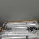 Drive Medical Two-Button Folding Walker w/ Wheels - Lightweight Rolling Mobility Support - Adjustable Height - Dual Push-Button Operation - 5 Inch Front Wheels - Durable Aluminum - Silver