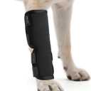 Petanims 2 Packs Dog Front Leg Brace for Remission Hyperextension - Wrist Support for Sprain, Arthritis & Injury Recovery - Adjustable Non-Slip Dog Leg Wrap, Fits Left or Right, Small