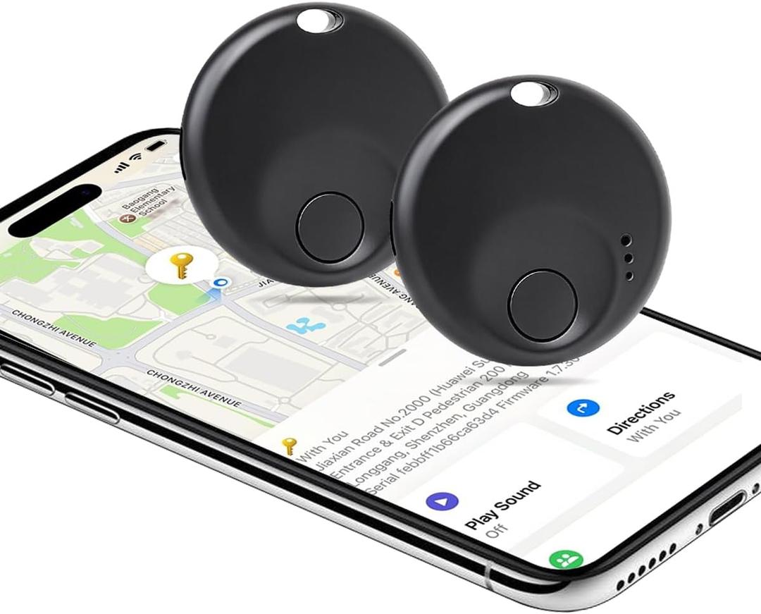Air Tracker Tags-2 Pack - for iOS Only - Bluetooth Keys Finder Luggage Tracker Compatible with Apple Find My APP, Item Locator for Luggage, Backpack, Suitcases