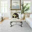 Livabliss x Nabela Noor Home Asha Traditional Oriental Area Rug, 7'10" x 10',Sky Blue/Off-White
