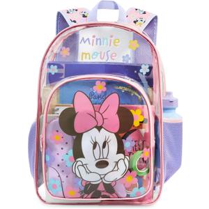 Get Trend Disney Minnie Mouse Clear Backpack for Girls for School, Travel, One Size