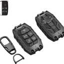 Heavy Metal Key Fob Cover Case Protector for Land Rover, Keychain, Accessories for 2010-2017 Land Rover Range Rover Evoque, 12-15 LR2 LR4 Discovery & 2011-up Jaguar XE XJ XF XK F-Type F-Pace(Model-B)