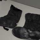 IwIeIaIrI Waterproof Rain Boot Shoe Cover Non-Slip Waterproof Boot Covers for Snow & Rain, Walking, Hiking & Motorcycle Gear Shoe Cover PVC Material with Safety Reflector Reusable & Foldable Black(L)