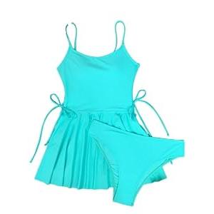One Piece Swimdress for Women Tummy Control Bathing Suit Vintage Skirt Design Modest Full Coverage 2025 Swim Dress L