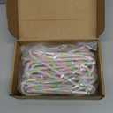 Kathfly 50 Pcs Pastel Christmas Candy Cane Ornament Plastic Christmas Tree Hanging Decor Twisted Crutch Candy Canes for Home Xmas Tree Holiday Party Gift Decoration (Pastel Color)