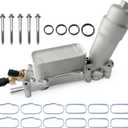 926-959 926-876 3.6L Upgraded Aluminum Engine Oil Cooler Filter Housing for 2011-2016 Dodge Journey Charger Challenger Caravan Durango Avenger Ram Jeep Wrangler Cherokee Chrysler 200 300 Town Country