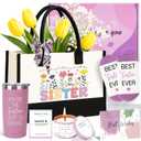 Best Sisters Gifts for Women,Birthday Gifts for Soul Sister in Law from Sisters, Promoted to Big Sisters Gifts Tote Bag Tumbler Candle Bracelet