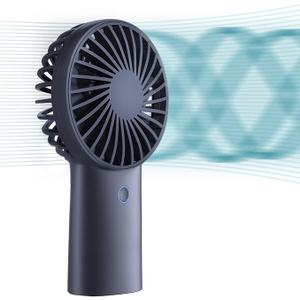 JISULIFE Handheld Fan, 6000mAh Portable Fan, Mini Hand Fan, USB Rechargeable [30H Max Cooling Time] Battery Operated Hand Fan with 3 Speeds for Travel/Commute/Picnic/Office-Blue