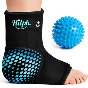 Hilph Ankle Heel Ice Pack Wrap for Plantar Fasciitis with Massage Ball, FSA Eligible Thickened Gel Cold Therapy Sleeve for Foot Pain Relief, Achilles Tendonitis, Ankle Swelling, Post-Running Recovery