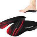 330+ lbs Plantar Fasciitis 3/4 Length Insoles, High Arch Support Orthotic Inserts for Women & Men, Flat Feet, Over-Pronation, Pain Relief for Walking Standing Running Heavy Duty Strong Support L