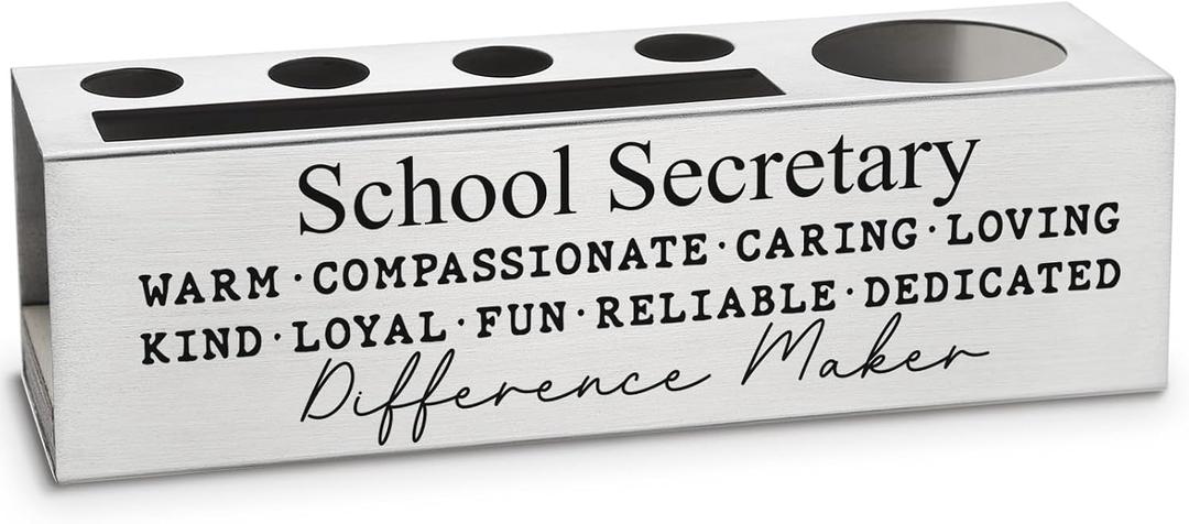 vizuzi School Secretary Gifts, School Secretary Pencil Holder, School Secretary Appreciation Thank You Gifts, School Secretary Day Week Birthday Gifts Office Desk Pencil Holders & Pen Holders Zgg7