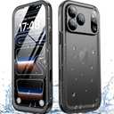 SPORTLINK for iPhone 17 Pro Waterproof Case - Built in Screen Protector Rugged Dustproof/Full Body Shockproof/Military Dropproof/Heavy Duty, Sealed Protective Cover for iPhone 17 Pro 6.3 inch Black