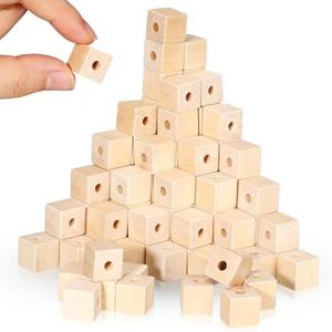 Sonwyoung 100 Pcs 1/2" Wood Cubes with Holes Unfinished Wooden Square Beads Solid Wood Blocks for Crafts DIY Projects Jewelry School Model Making Furniture Repair Home Farmhouse Garland Decoration Sonwyoung 100 Pcs 1/2" Wood Cubes with Holes Unfinished Wooden Square Beads Solid Wood Blocks for Crafts DIY Projects Jewelry School Model Making Furniture Repair Home Farmhouse Garland Decoration