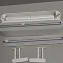 3 in 1 Aluminum Foil and Plastic Wrap Organize Dispenser with Cutter, Magnetic Paper Towel Holder for Fridge, Includes 1 Roll of Cling Film