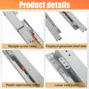 Undermount Drawer Slide Bottom Mount Pull Out Shelf Slides Full Extension Soft Close Base Mount Slide Out Drawer Track Shelf Slider Rail for Cabinet Tray Kitchen Pantry Drawer Trash Can Hardware