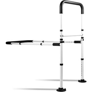 Bed Assist Rails Adjustable, Safety Bed Handle with Leg, Fall Prevention Hand Guard Grab Bar Bed Cane, Bed Rails for Elderly, Adults, Senior, Handicap, Disabled, Fit King, Queen, Full, Twin