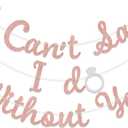 I Can't Say I Do Without You Banner Just Engaged Bridal Shower Party Decorations Garland for Wedding/Engagement Party Decoration Supplies Rose Gold Glitter