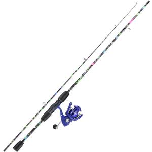 Sougayilang Fishing Rod Combo, 2-Piece 6-Foot Graphite & Fiberglass Rod with Anti-Reverse Spinning Fishing Reel (1Pack/2Pack)