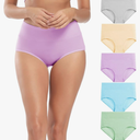 Molasus Women's Cotton Underwear High Waisted Full Coverage Ladies Panties (Regular & Plus Size L)