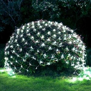JMEXSUSS 200 LED Cool White Net Lights for Bushes, 9.8 ft x 6.6 ft Christmas Net Lights Outdoor Mesh Light Connectable with Remote Plug in for Christmas Tree Garden Bush Decor
