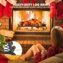 Fireplace Grate 30inch with Ember Retainer | Fireplace Log Grate with Heavy Duty Solid Round Steel 3/4 Bar | No Assembly Required Hearth Grate for Firepit Firewood Log Indoor Wood Stove Burning