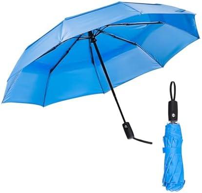 Mr. Pen- Windproof Travel Umbrella, Azure Blue, Automatic Umbrellas for Rain, Umbrellas for Rain Windproof, Portable Umbrella