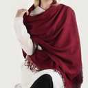 Women Men Winter Cold Weather Scarf - Soft Shawls Scarves with Tassels(78.7''*26.8'')