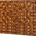 XXL End Grain Butcher Block Cutting Board [1.5" Thick]. Made of Teak Wood and Conditioned with Beeswax, Flaxseed Oil & Lemon Oil. 23" x 17" Chopping Board by Ziruma.