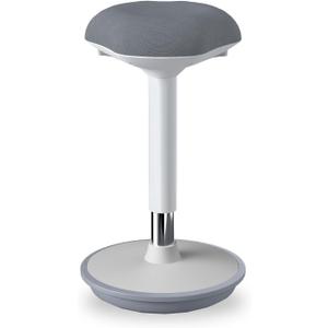 Standing Stool, Ergonomic Standing Desk Chair - Height Adjustable 22.6-32.5 Inch with Wobble Motion and Non-Slip Base, Swivel Rocking Stool for Office, Classroom, Home Use (Grey)