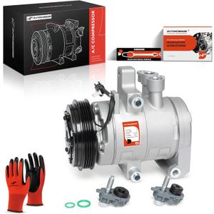 A-Premium A/C Compressor with Clutch Compatible with Ford F-150 5.0L 2015-2017 Flex, DKS20 Style