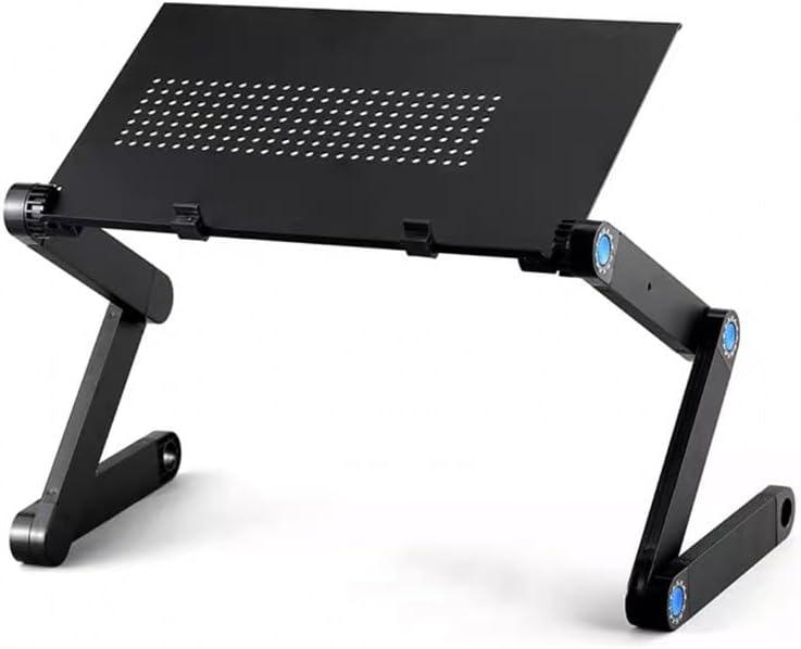 Adjustable Laptop Computer Lap Desk Portable Multifunctional Cooling Ergonomic Vented Table TV Bed Tray Stand Mount Holder(480 * 260mm, Black)