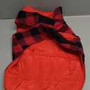 ASENKU Dog Winter Coat, Fleece Doggie Jacket Plaid Reversible Vest Waterproof Windproof Cold Weather Clothes for Small Medium Large Dogs (L,Red)