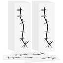 48 Sheets Halloween Stitches Tattoo Stickers Fake Scars Temporary Tattoos Horror Cosplay Accessories for Adult Kids Girls Gifts Halloween Party Decor