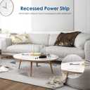 Recessed Power Strip with 30W USB C,Ultra Thin Flat Plug Power Strip,2 Outlets 4 USB Ports,Furniture Flush Mount Desk Outlet,Recessed Outlet for Side Table/Sofa Table,6ft Cord (White)