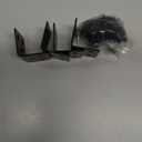 16Pack 1.5''Black Angle Brackets with Slot, 2 MM Thickness Stainless Steel Brackets for Wooden Furniture Timber, Heavy Duty Wide Corner Metal Brace 90Degree Shape Steel Angle Bracket