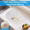 Stone Drying Mat for Kitchen Counter: 24"x16" Large Foldable Diatomaceous Earth Dish Drying Mat, Super Absorbent &, Heat-Resistant, Quick Dry for Dishes Bottles Cups with 2 Stone Coasters (oval)