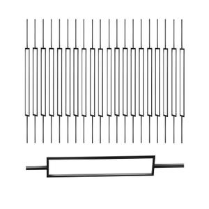 Wrought Iron Balusters 20 Pcs, 1/2 x 44IN Black Rectangular Iron Metal Balusters, Iron Balusters for Indoor or Outdoor Stair Railings, Deck Railings, Satin Railings, Terrace Railing